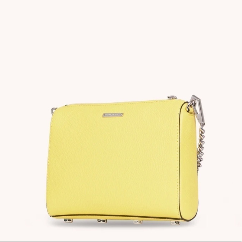 Rebecca Minkoff Mini 5 Zip Yellow Crossbody Bag - Picture 12 of 13